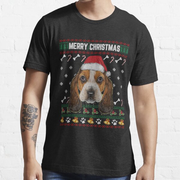 basset hound christmas tree shirt