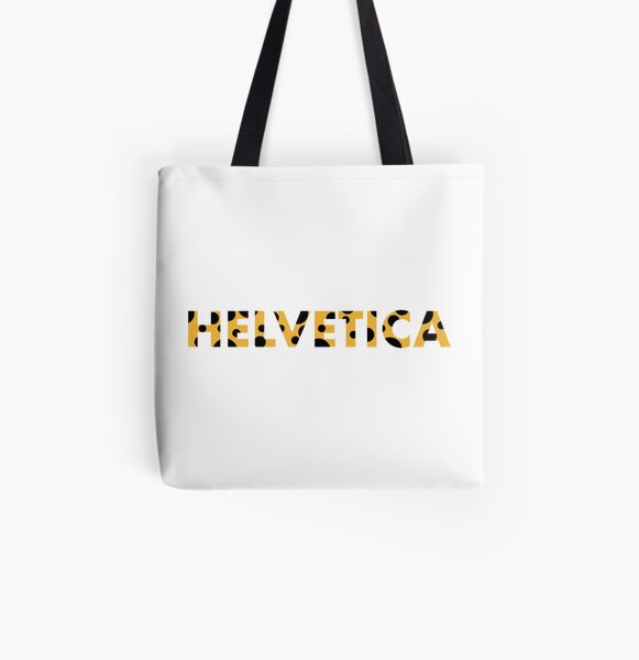 Helvetica All Over Print Tote Bag