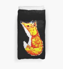 Original Fox on Black - Bullies Rule Duvet Cover
