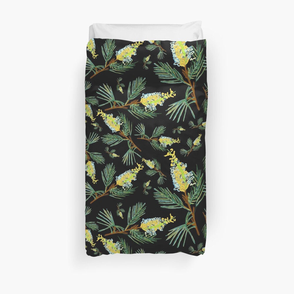 "Australian Native Florals Beautiful Grevillea Flowers" Duvet Cover by annaleebeer Redbubble