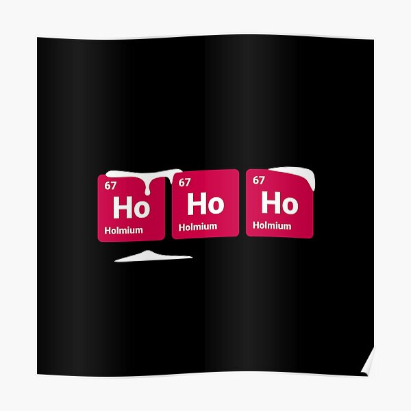 HoHoHo! Periodic Table Elements Poster