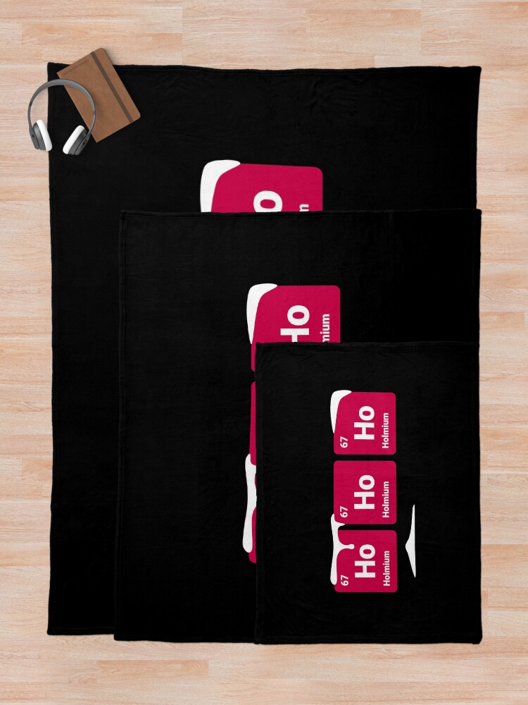 Alternate view of HoHoHo! Periodic Table Elements Throw Blanket