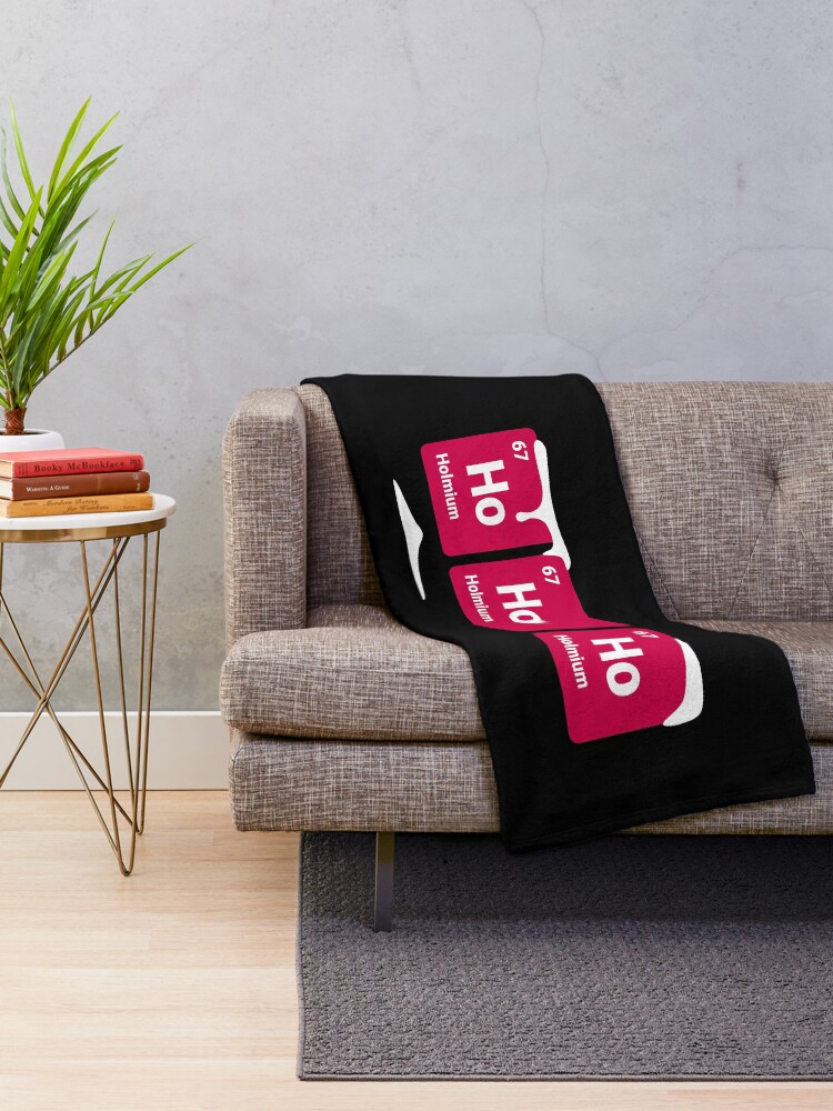 Alternate view of HoHoHo! Periodic Table Elements Throw Blanket