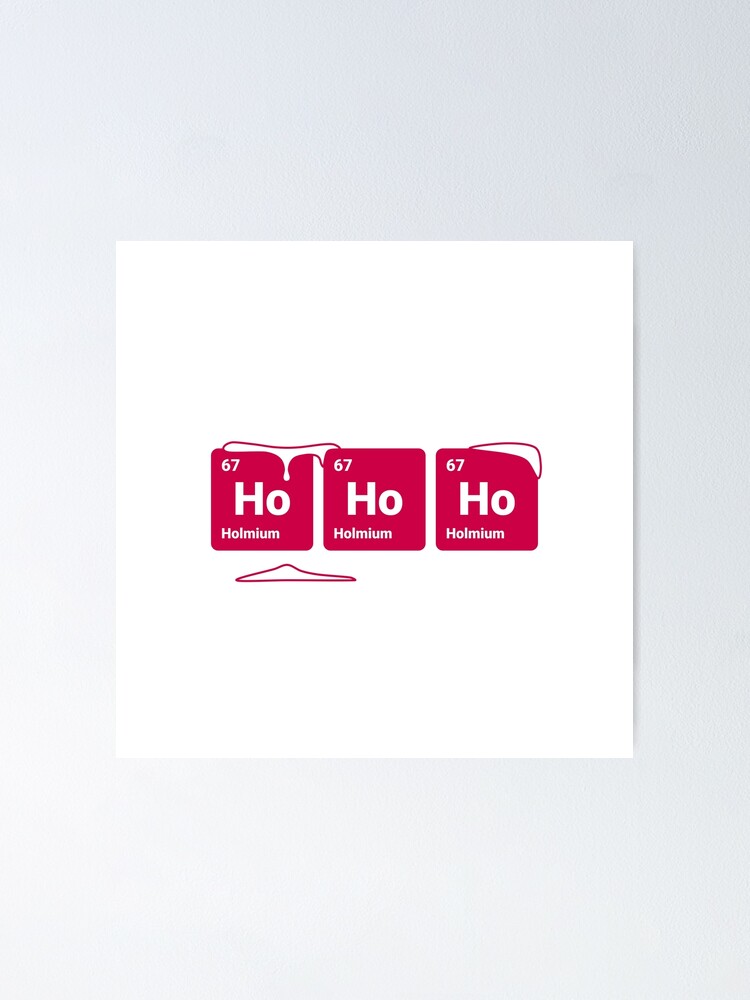 Alternate view of HoHoHo! Periodic Table Elements (Inverted) Poster