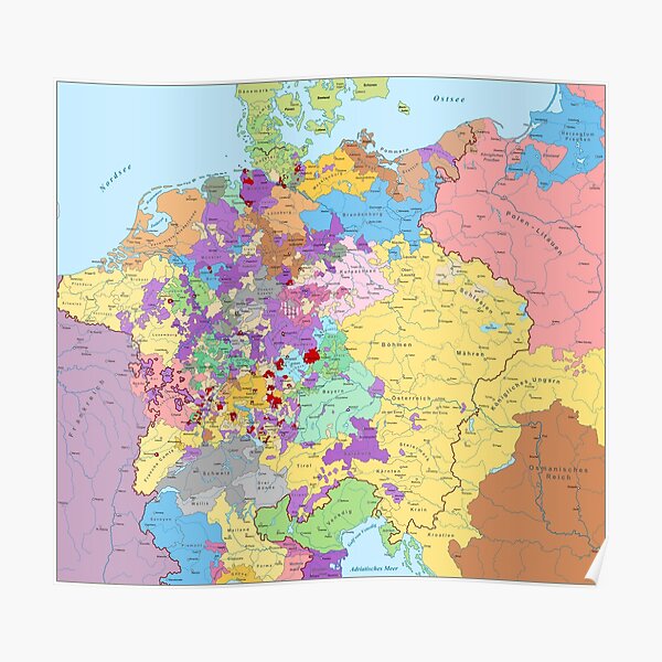 Holy Roman Empire in 1618 Poster