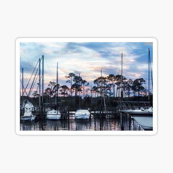Item preview, Sunset At Bluewater Bay Marina designed and sold by Kay Brewer.