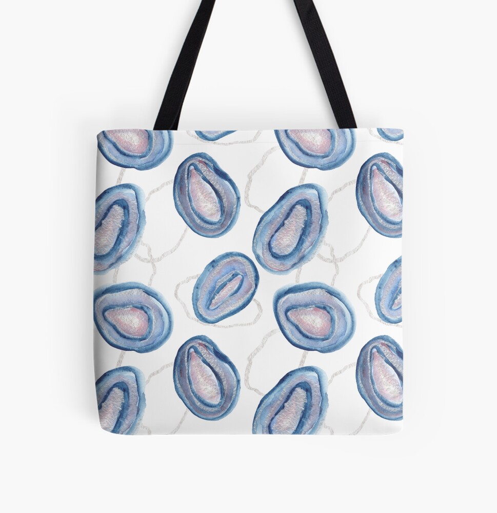Silver blue geodes / agate slices iPhone Case
