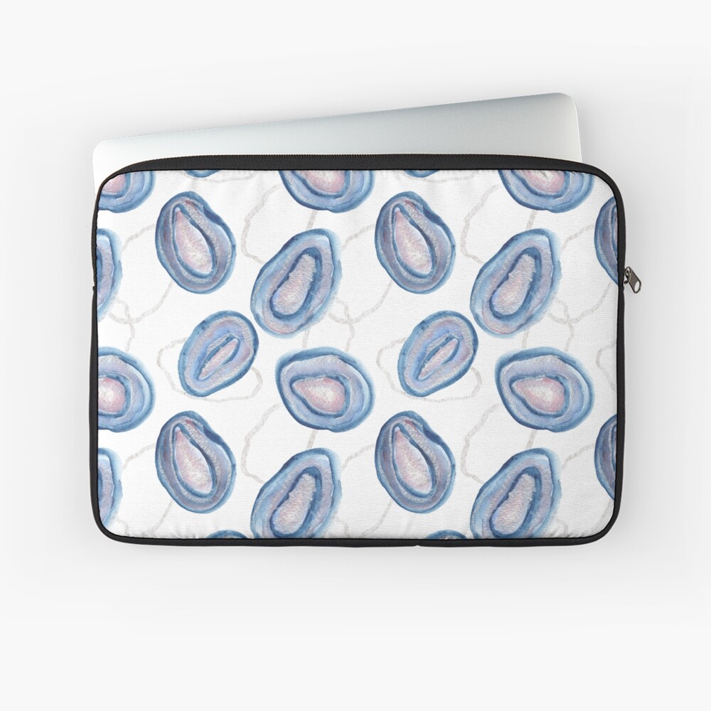 Silver blue geodes / agate slices iPhone Case