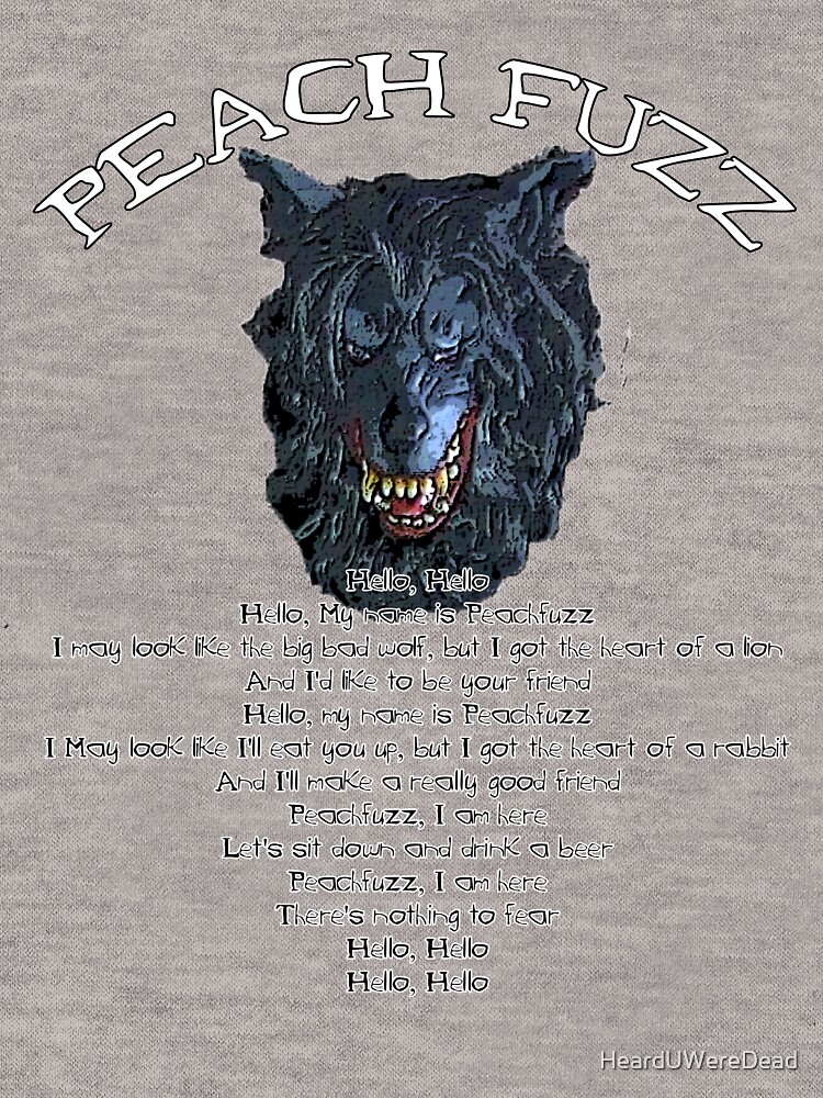 "Peach Fuzz song Lyrics. Creep movie" Lightweight Hoodie for Sale by