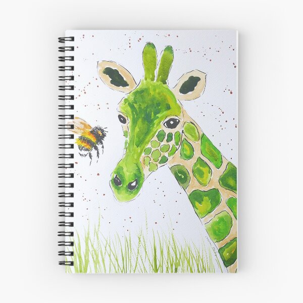 Item preview, Cute Green Giraffe and a Bumble bee designed and sold by Casimirasart.