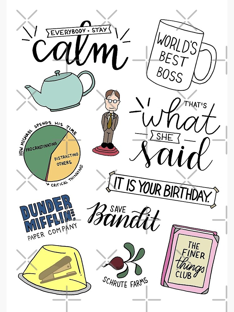 "The Office TV Show Art" Spiral Notebook for Sale by lettersofjoy