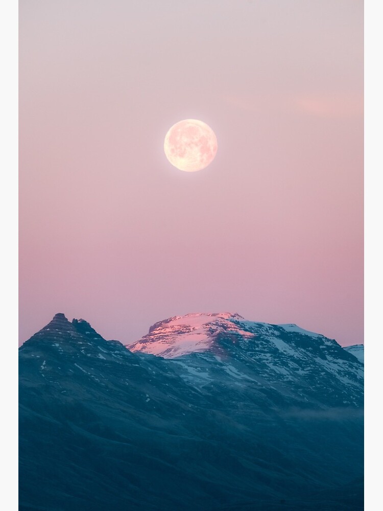 Moon And The Mountains Landscape Photography Art Board Print By Regnumsaturni Redbubble