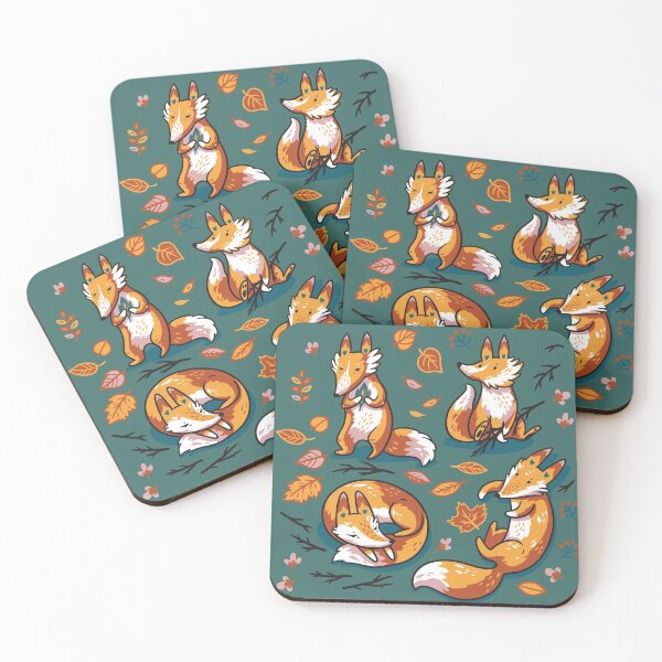 Item preview, Cute foxes in autumn leaves designed and sold by PenguinHouse.