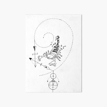 Geometric Scorpion Art Board Print