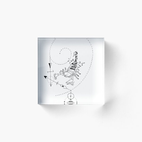 Geometric Scorpion Acrylblock