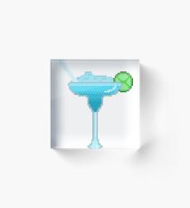 Blue Cocktail Acrylic Block