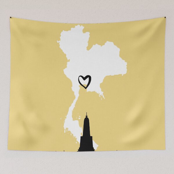 Item preview, BANGKOK THAILAND LOVE CITY SILHOUETTE SKYLINE ART designed and sold by deificusArt.