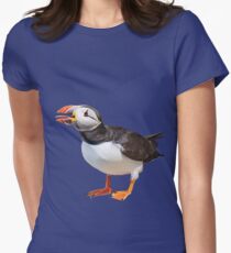 Puffin with big tongue Women's Fitted T-Shirt