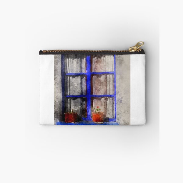 Item preview, Watercolor Blue Window with Flower Pots designed and sold by rhamm.