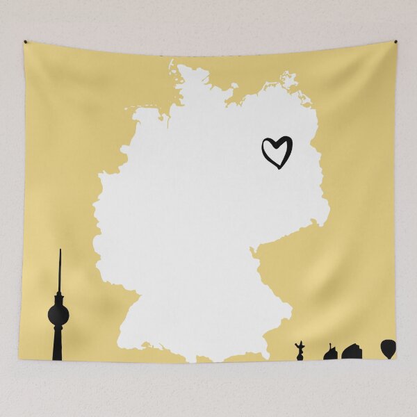 Item preview, BERLIN GERMANY LOVE CITY SILHOUETTE SKYLINE ART designed and sold by deificusArt.