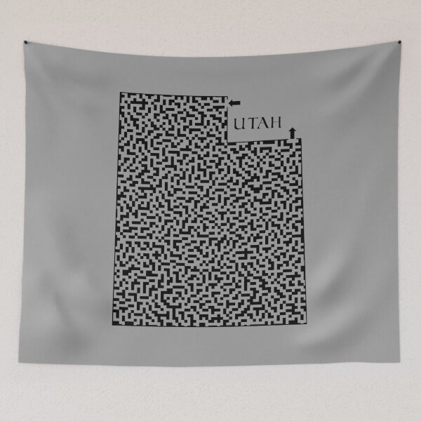 Item preview, Utah State Outline Maze & Labyrinth designed and sold by gorff.