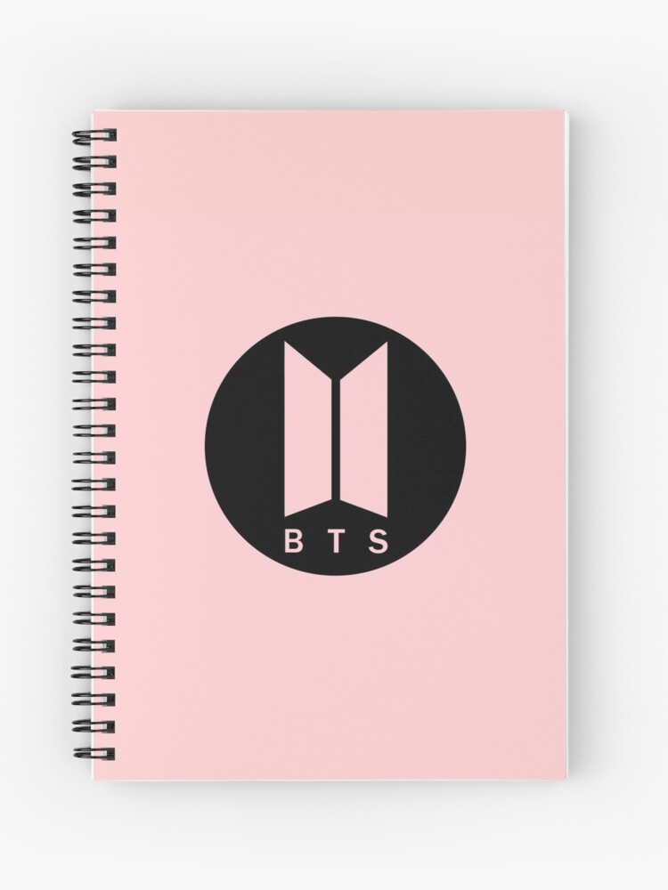 Cuaderno de espiral «Logotipo rosado de BTS [Haga clic para ver otros  artículos con este diseño]» de ThisFire | Redbubble