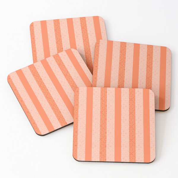 Item preview, Living Coral with Decorative Stripes designed and sold by Gravityx9.