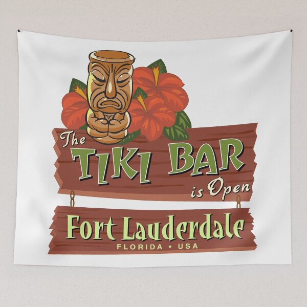 Item preview, Fort Lauderdale Florida Tiki Bar designed and sold by Futurebeachbum.