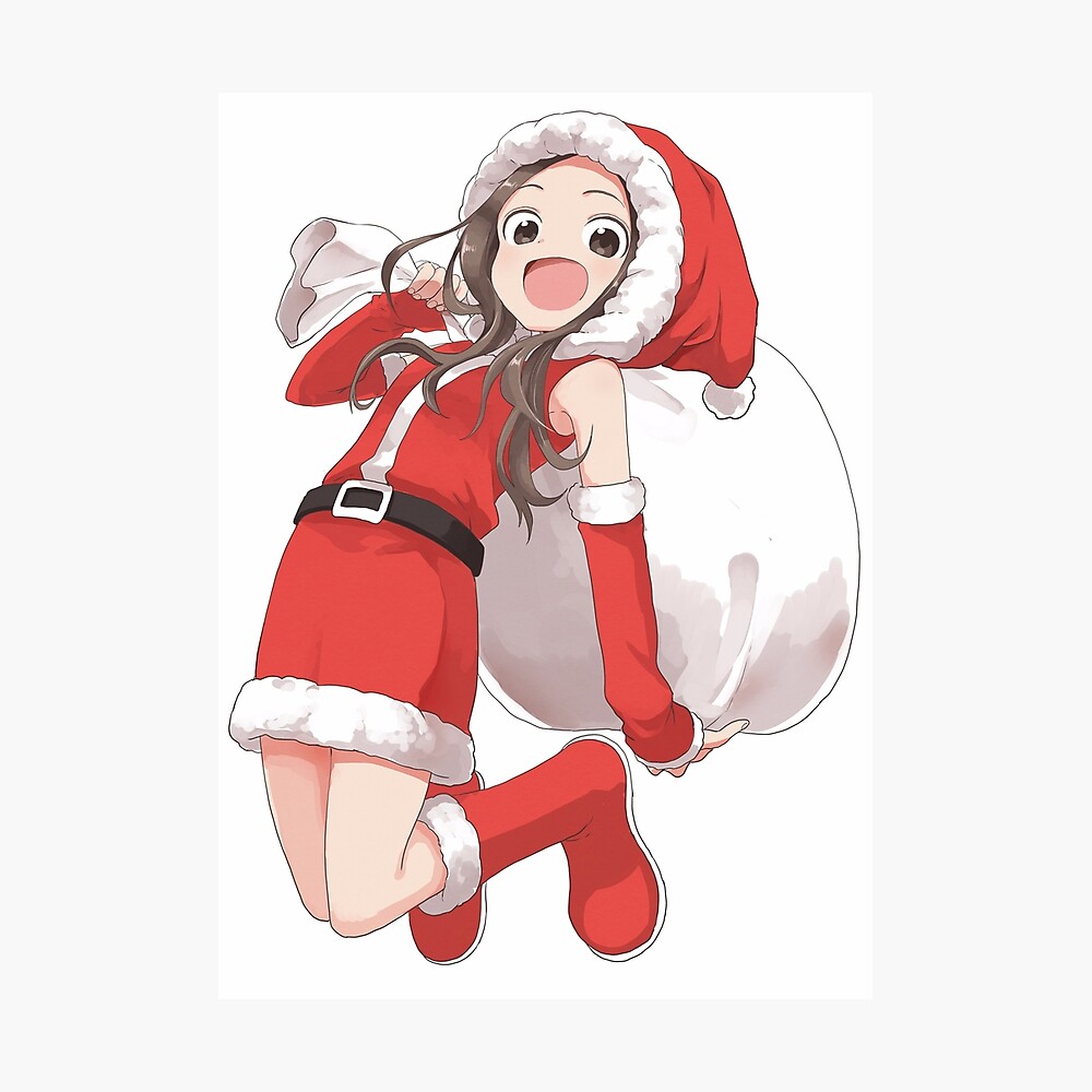 Anime manga girl dressed in Santa Claus costume Stock Vector | Adobe Stock