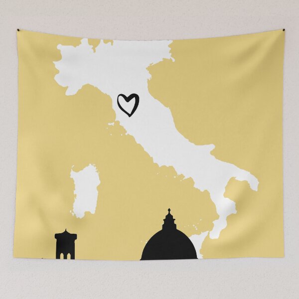 Item preview, FLORENCE ITALY LOVE CITY SILHOUETTE SKYLINE ART designed and sold by deificusArt.