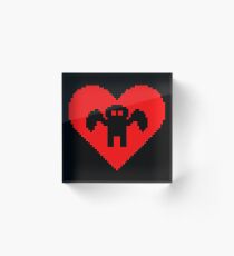 I Love Mothman Acrylic Block