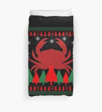 Crabs Christmas Funny Duvet Cover