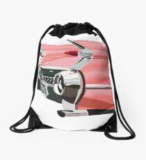 Pink Cadillac Drawstring Bag