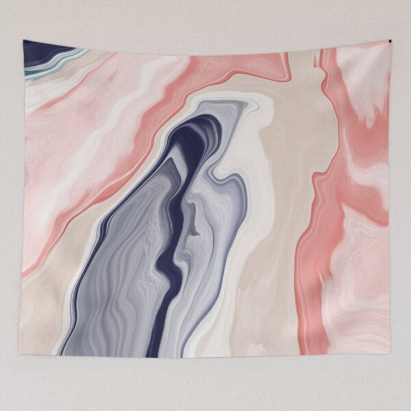 Item preview, Orange and navy marble design designed and sold by --EllieEdits--.