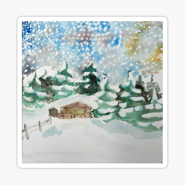 Winterhütte Sticker