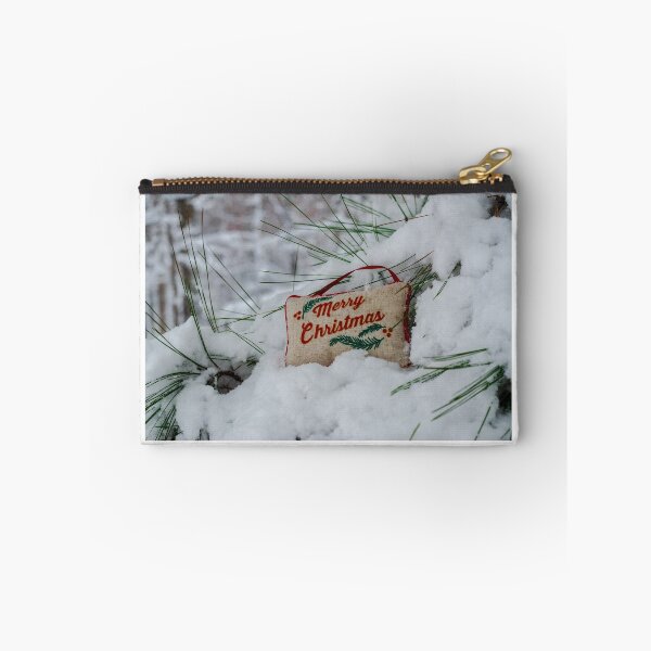 Item preview, Merry Christmas pillow in snow designed and sold by Dawn Estes.
