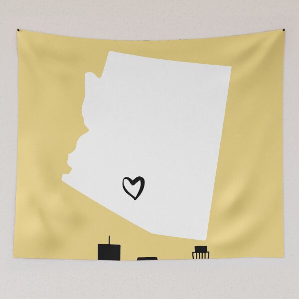 Item preview, PHOENIX ARIZONA LOVE CITY SILHOUETTE SKYLINE ART designed and sold by deificusArt.