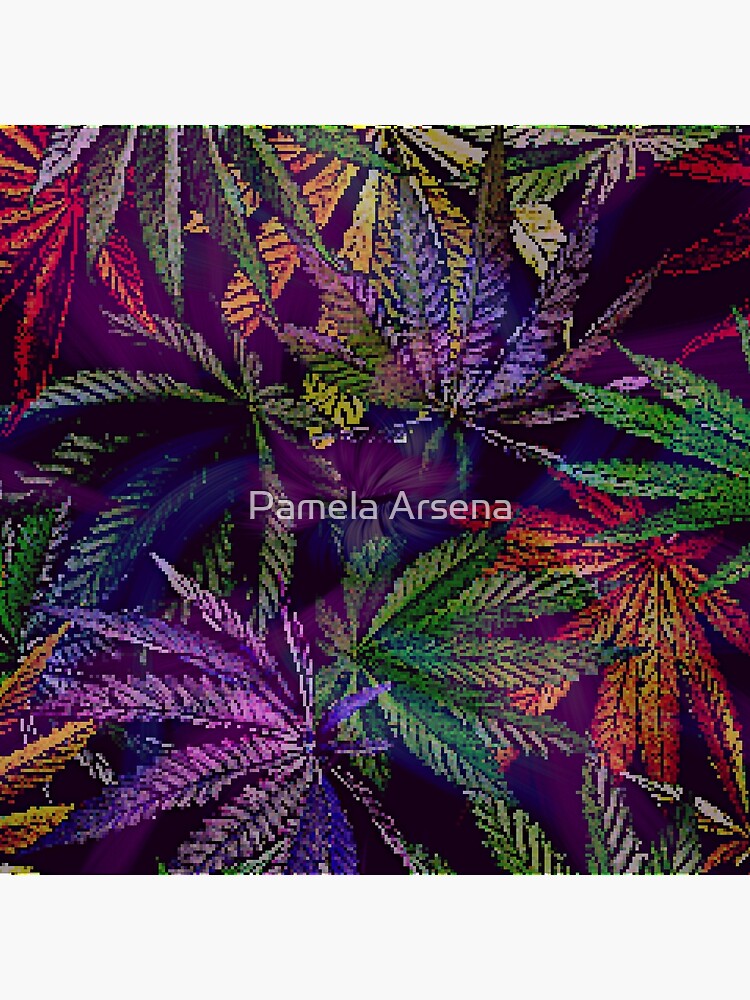 Psychedelic Marijuana Cannabis Leaves by xpressio