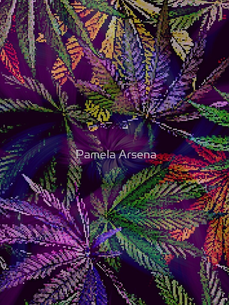 Psychedelic Marijuana Cannabis Leaves by xpressio