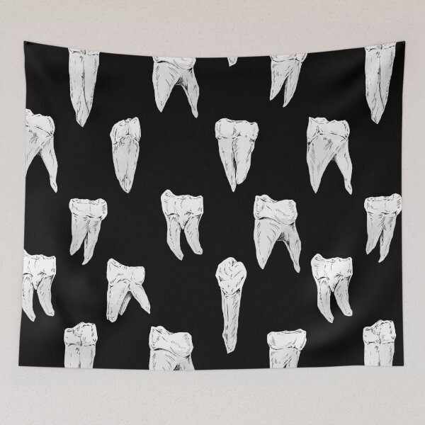 Item preview, Teeth pattern - black background designed and sold by Sammy Foppen.