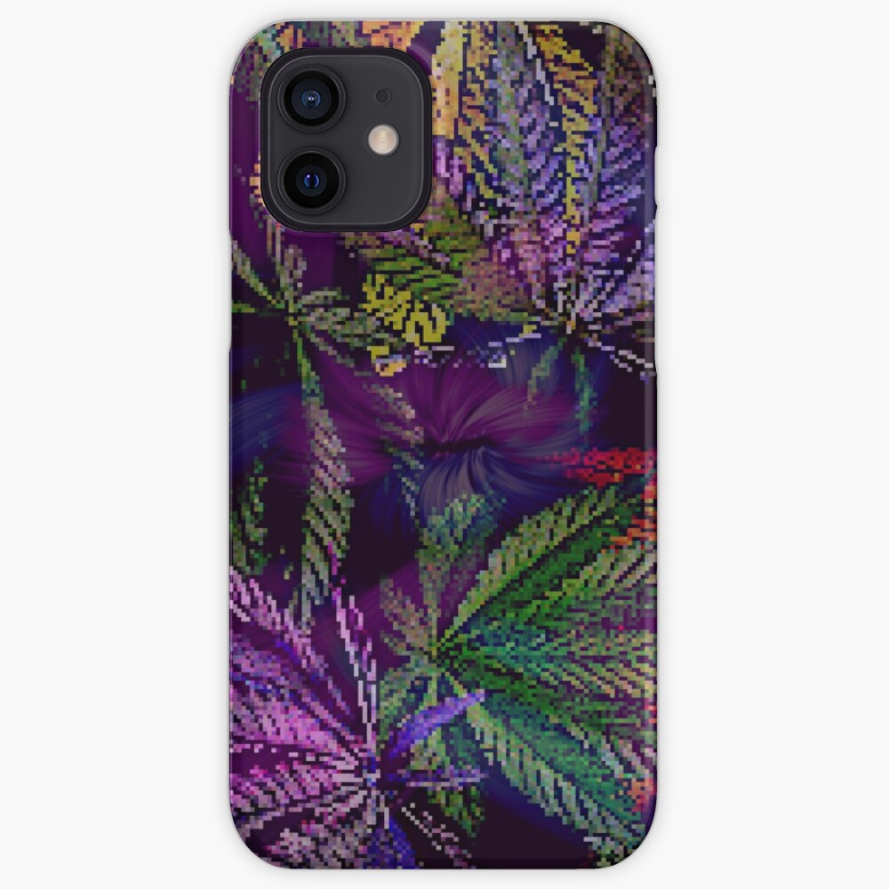 Psychedelic Marijuana Cannabis Leaves iPhone Case & Cover