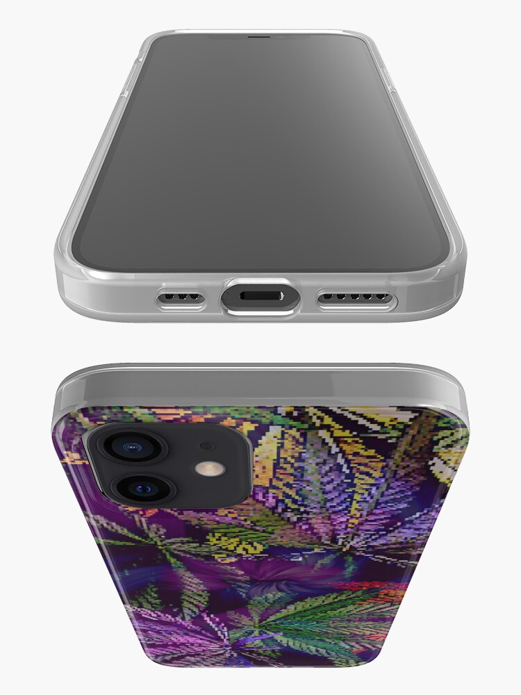 Alternate view of Psychedelic Marijuana Cannabis Leaves iPhone Case & Cover