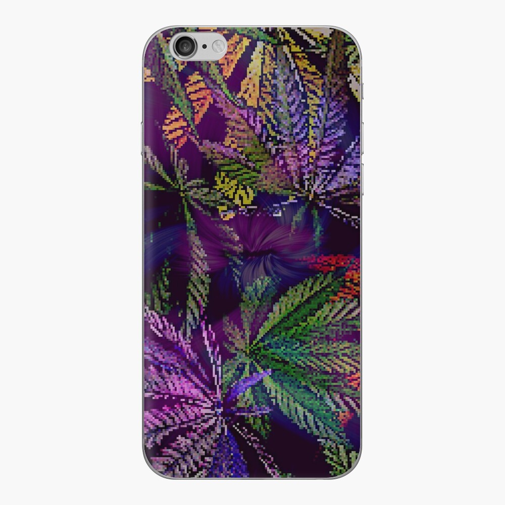 Psychedelic Marijuana Cannabis Leaves iPhone Skin