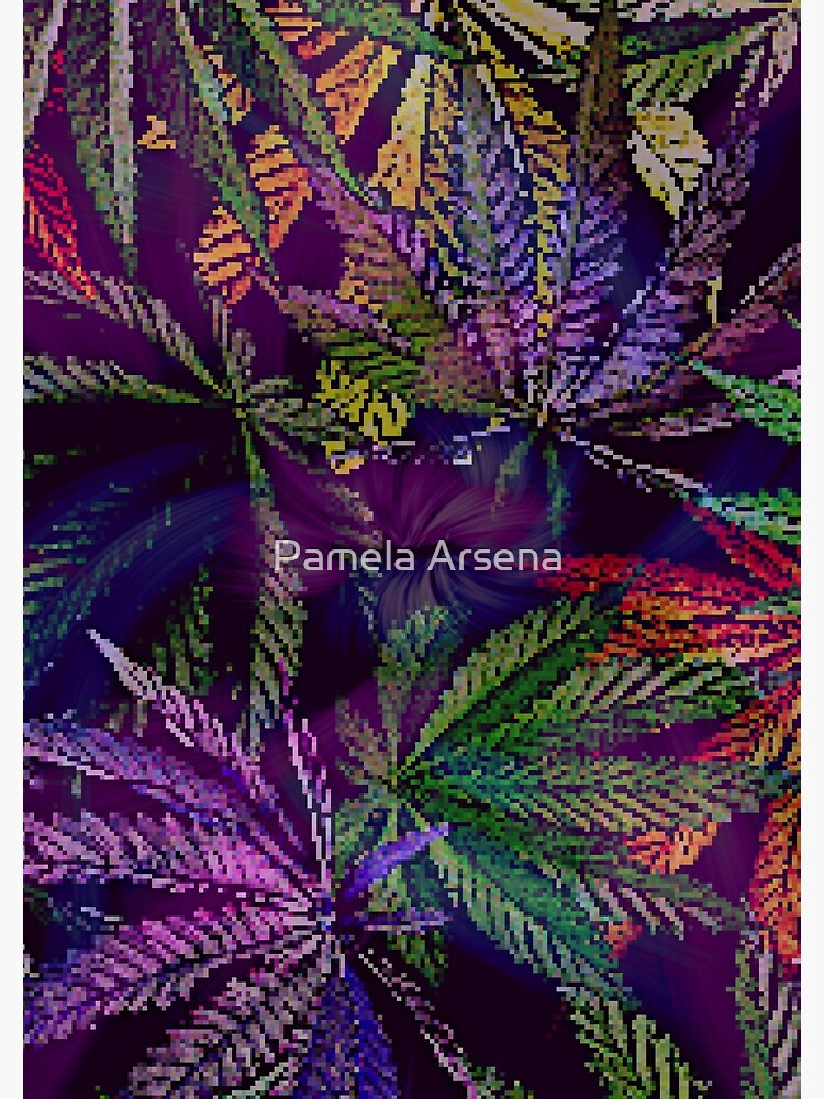 Psychedelic Marijuana Cannabis Leaves by xpressio