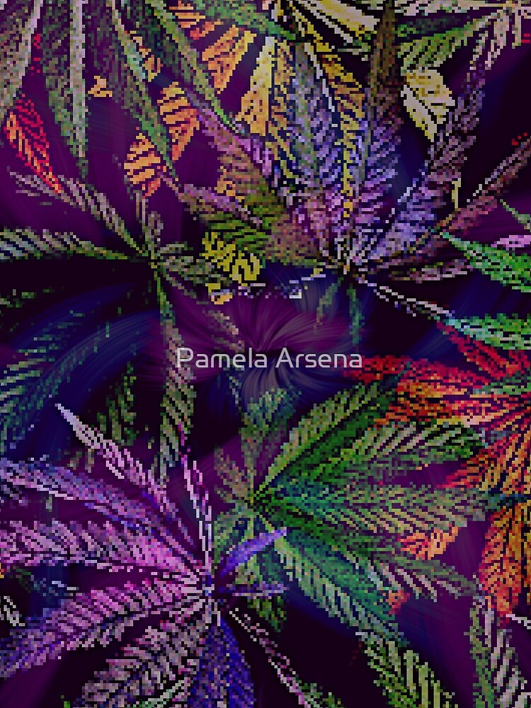 Psychedelic Marijuana Cannabis Leaves by xpressio