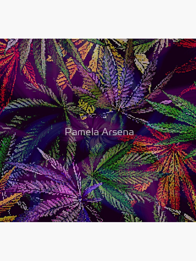 Psychedelic Marijuana Cannabis Leaves by xpressio