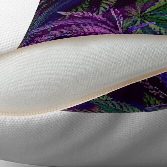 Alternate view of Psychedelic Marijuana Cannabis Leaves Throw Pillow