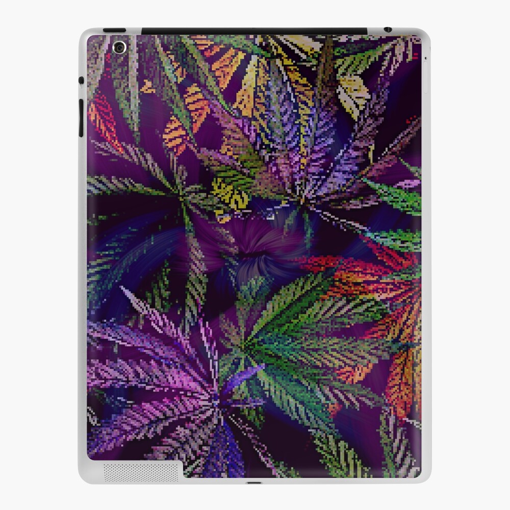 Psychedelic Marijuana Cannabis Leaves iPad Case & Skin