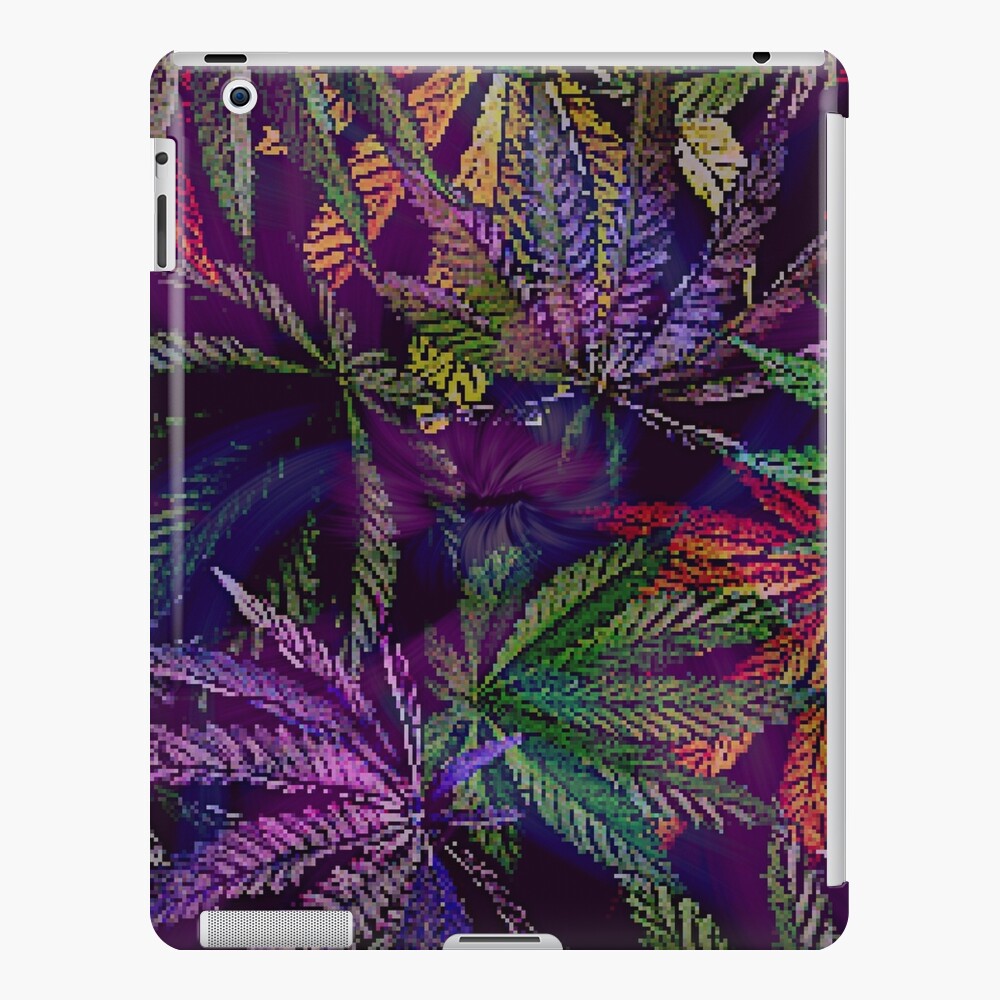 Psychedelic Marijuana Cannabis Leaves iPad Case & Skin