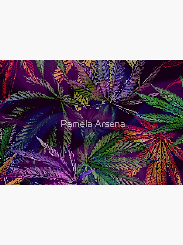 Psychedelic Marijuana Cannabis Leaves by xpressio